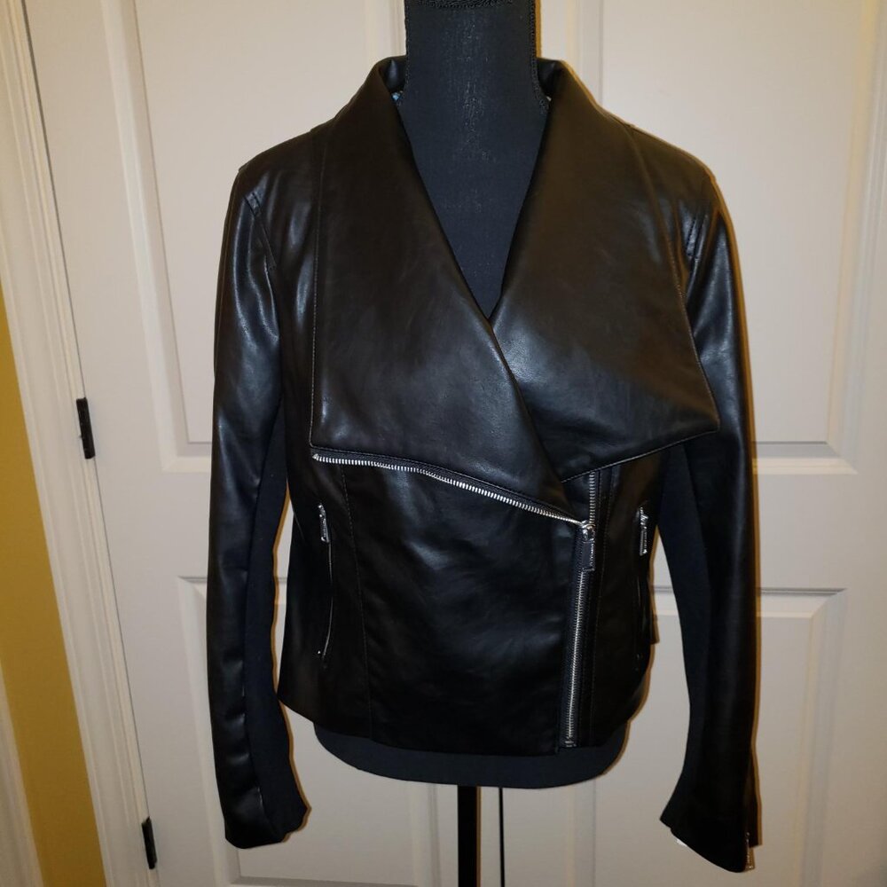 BCBG Faux Leather Jacket